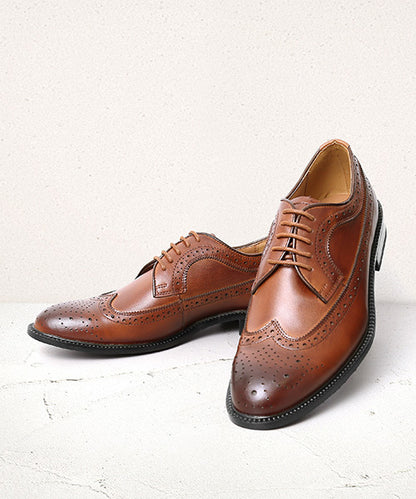 Outer feather full brogue business shoes