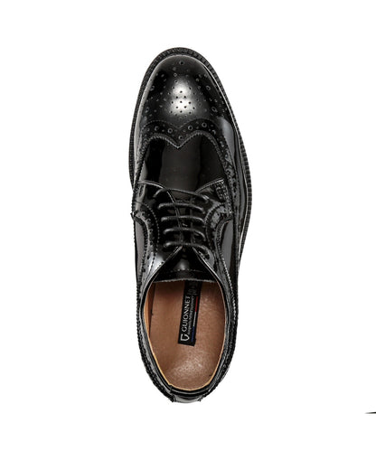 Outer feather full brogue enamel shoes BS105