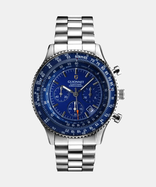 Flight timer pilot chronograph quartz watch – Guionnet